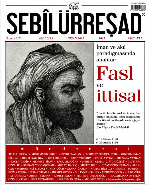 Sebilürreşad Sayı 1015 - Nisan 2017