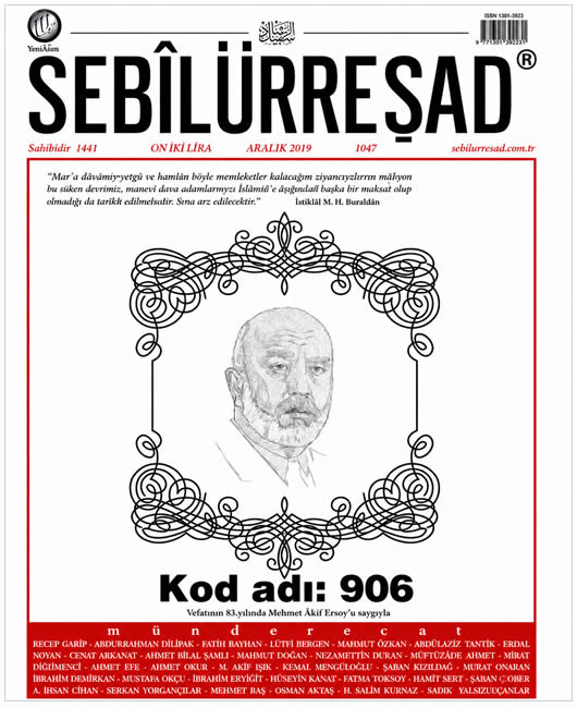 Sebilürreşad Sayı 1047 - Aralık 2019