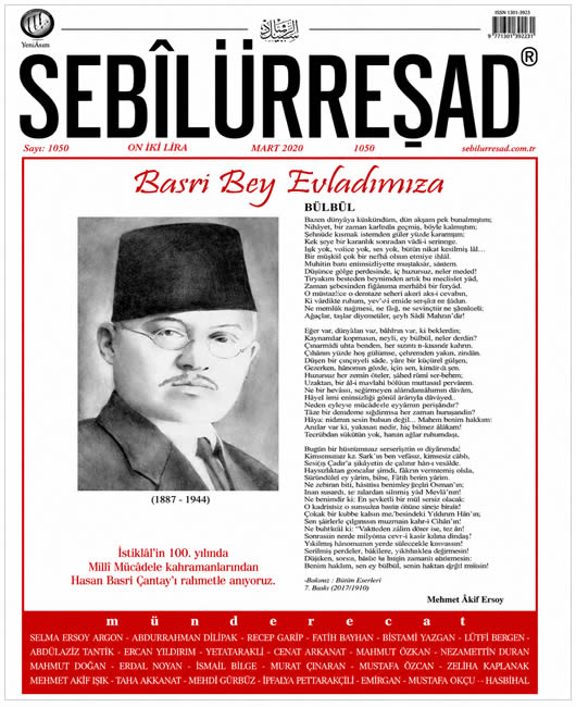 Sebilürreşad Sayı 1050 - Mart 2020